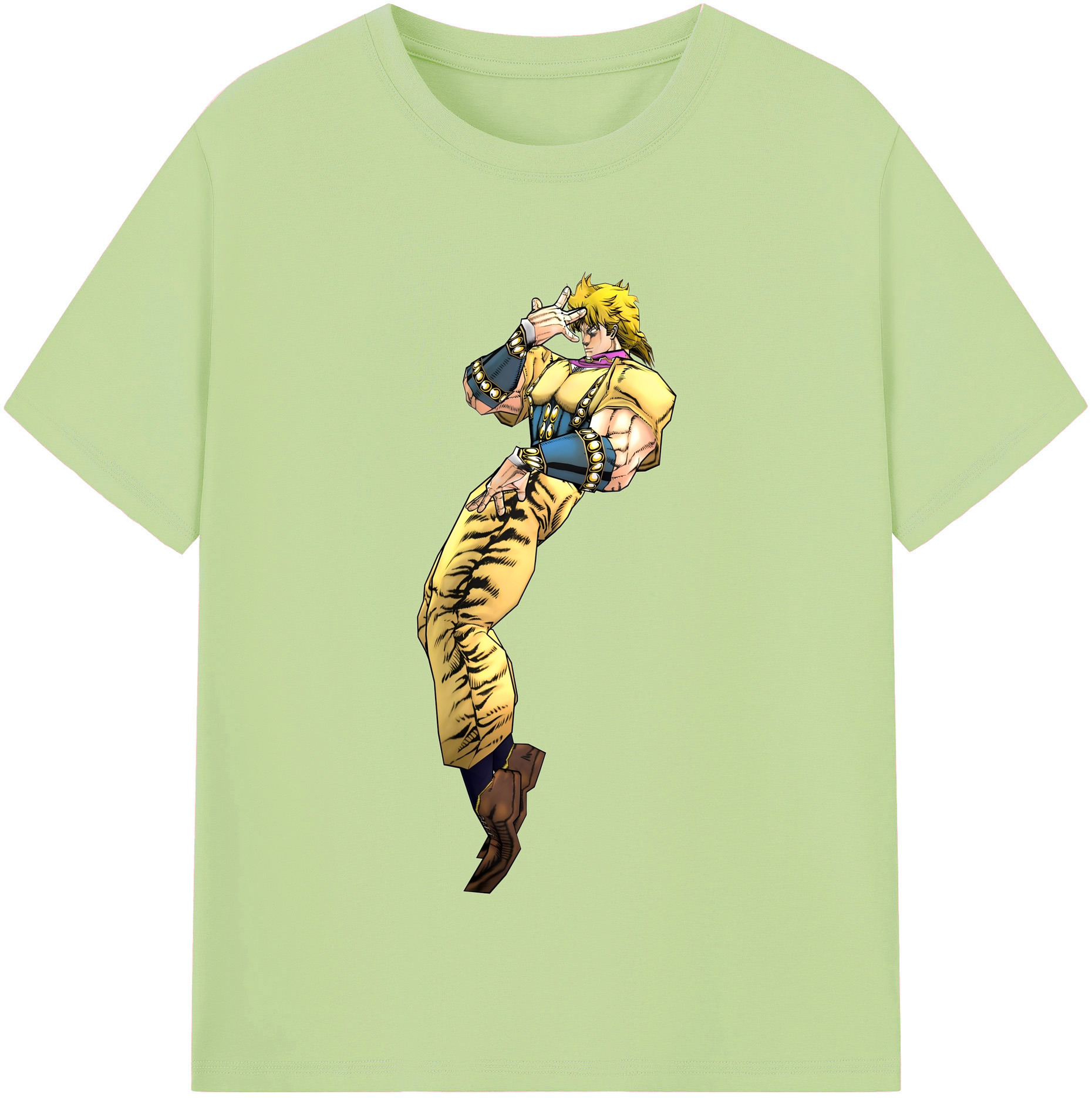 （画像用） ジョジョの奇妙な冒険 ディオ?ブランドー JoJo's Bizarre Adventure Dio Brando 綿100％半袖Tシャツ（フロントプリント）